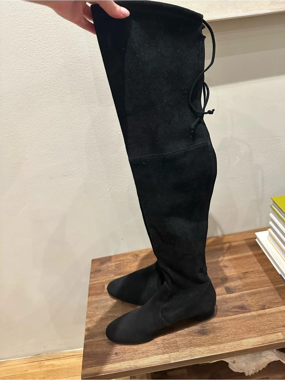 STUART WEITZMAN GENNA 25 SUEDE OVER-THE-KNEE BOOT
